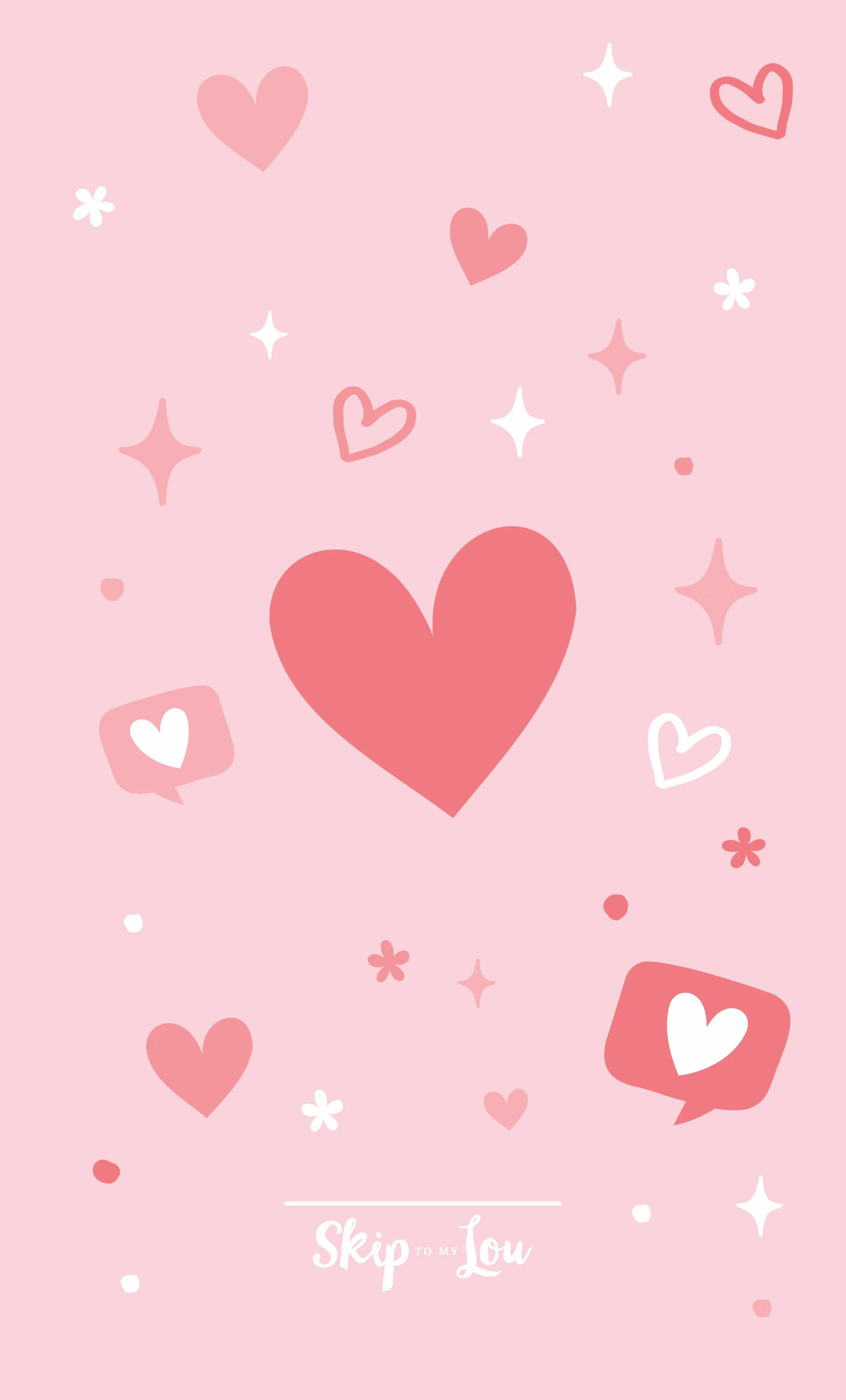 Pink Hearts Pattern Representing Sweet Romance Wallpaper