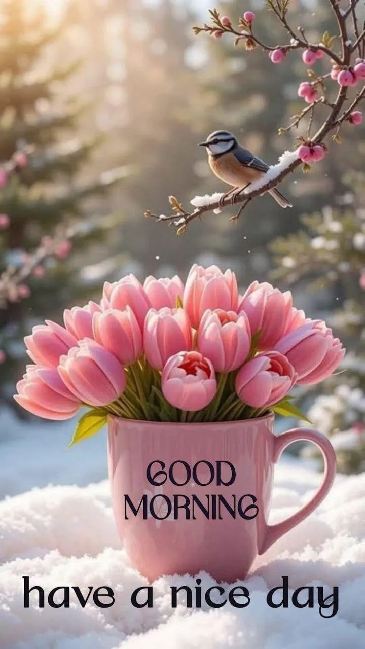 Pink Rose Petals in Jar with a Lovely Morning Note