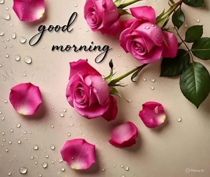 Pink Roses and Message Card for Romantic Morning Wallpaper