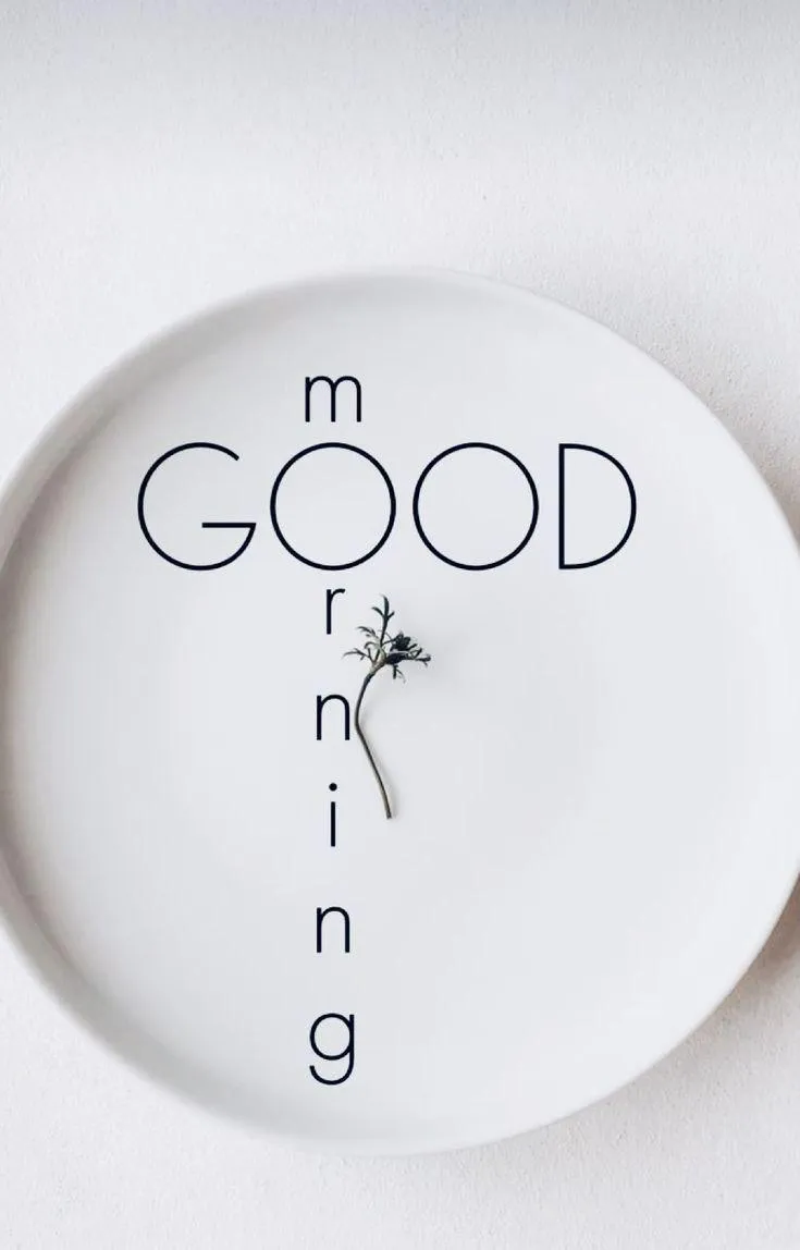 Plate with Good Morning Text Free Download Hd Wallpaper
