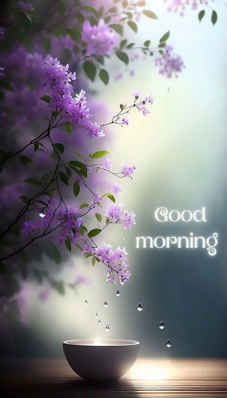 Purple Blossoms Brighten Your Path with Hopeful Morning