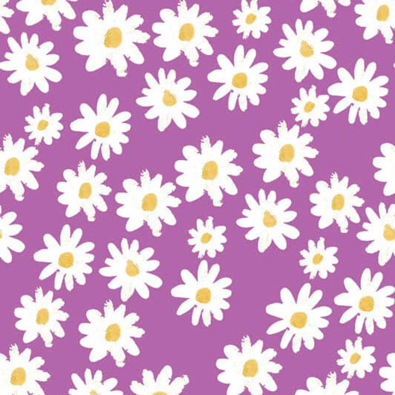 Purple Daisy Pattern Representing Cheerful Energy Wallpaper