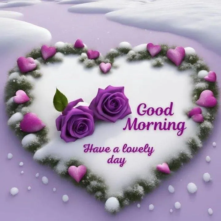 Purple Heart Roses Frame with Message in Center Image