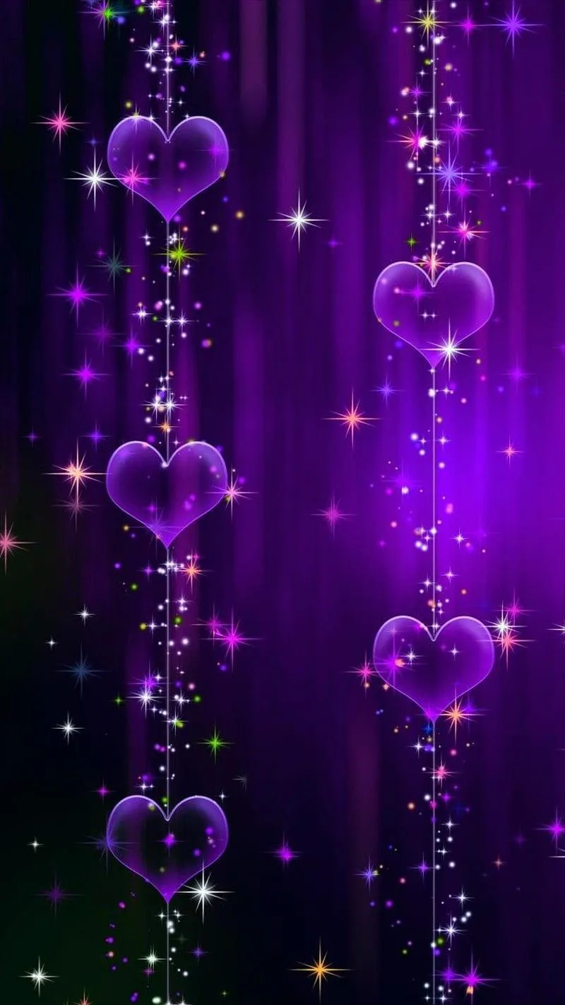 Purple Lights Creating Magical Romantic Vibe Wallpaper