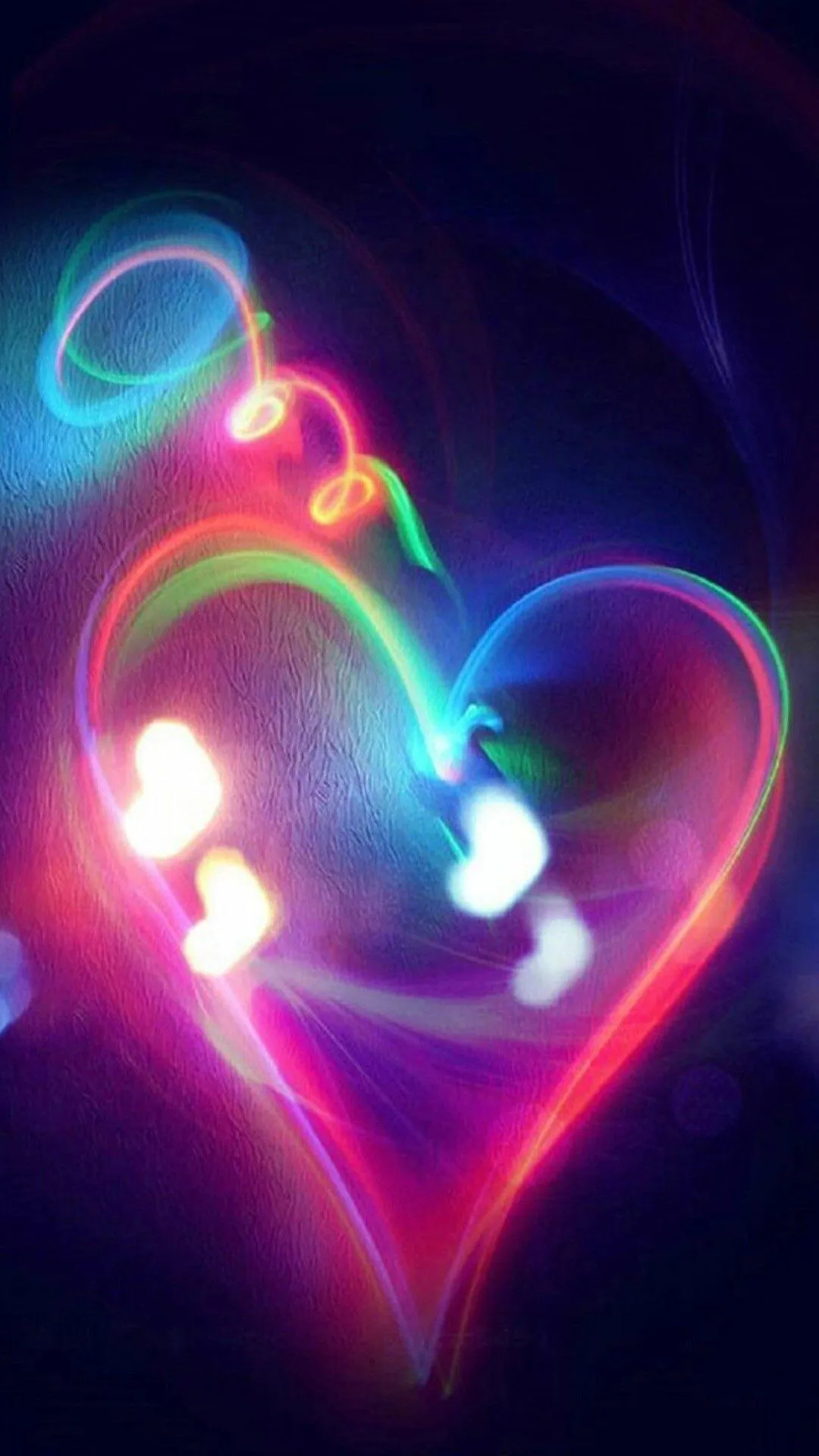 Radiant Heart Shape Illuminating Deep Feelings Wallpaper