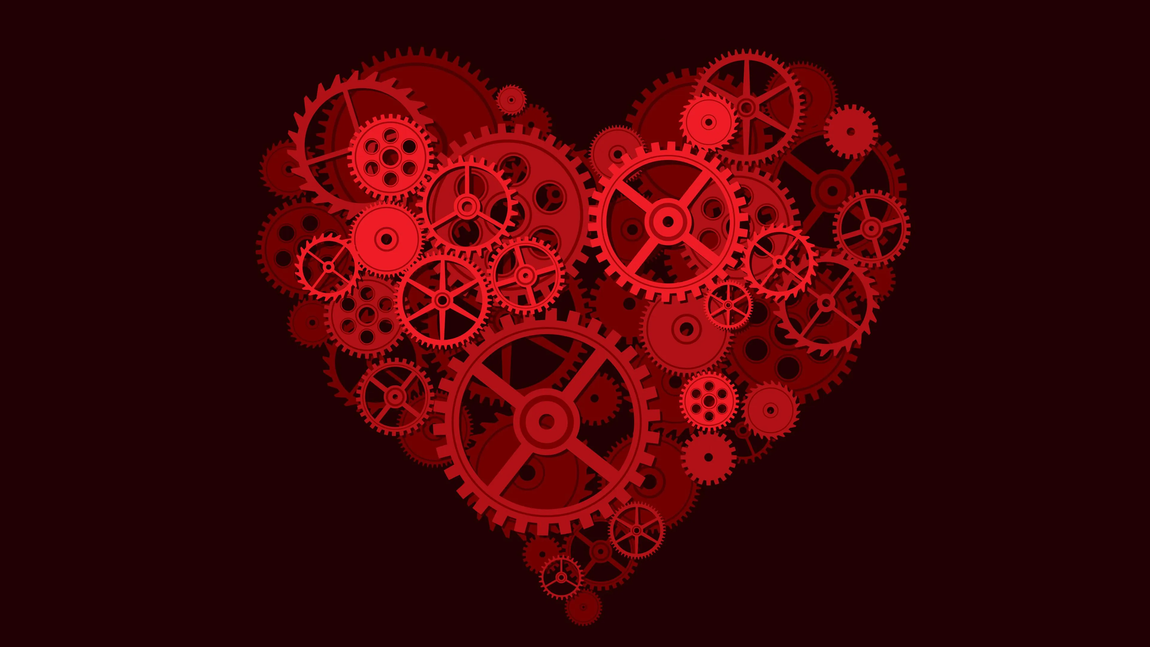 Red Paper Hearts Design Expressing Emotional Passion Image