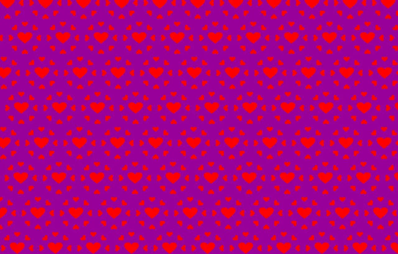 Red Pattern of Hearts Representing Endless Love 4K Image
