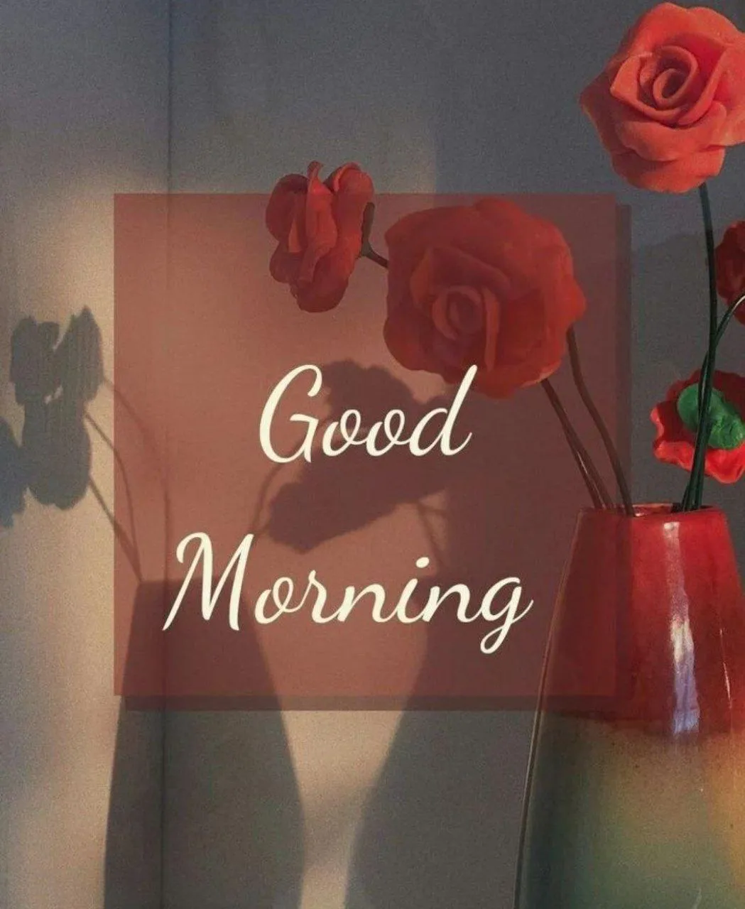 Red Rose and Coffee with a Warm Morning Greeting Image
