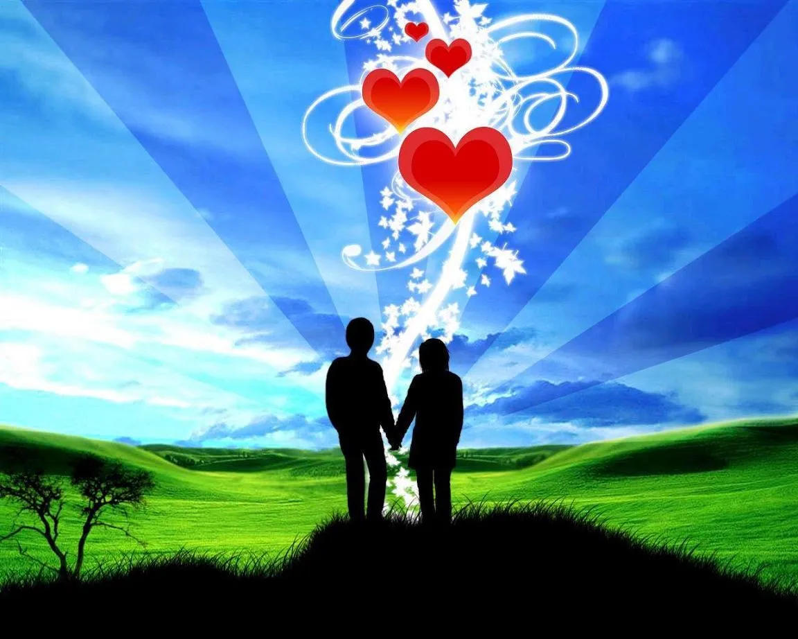 Romantic Couple Silhouette Love Background Sky Wallpaper