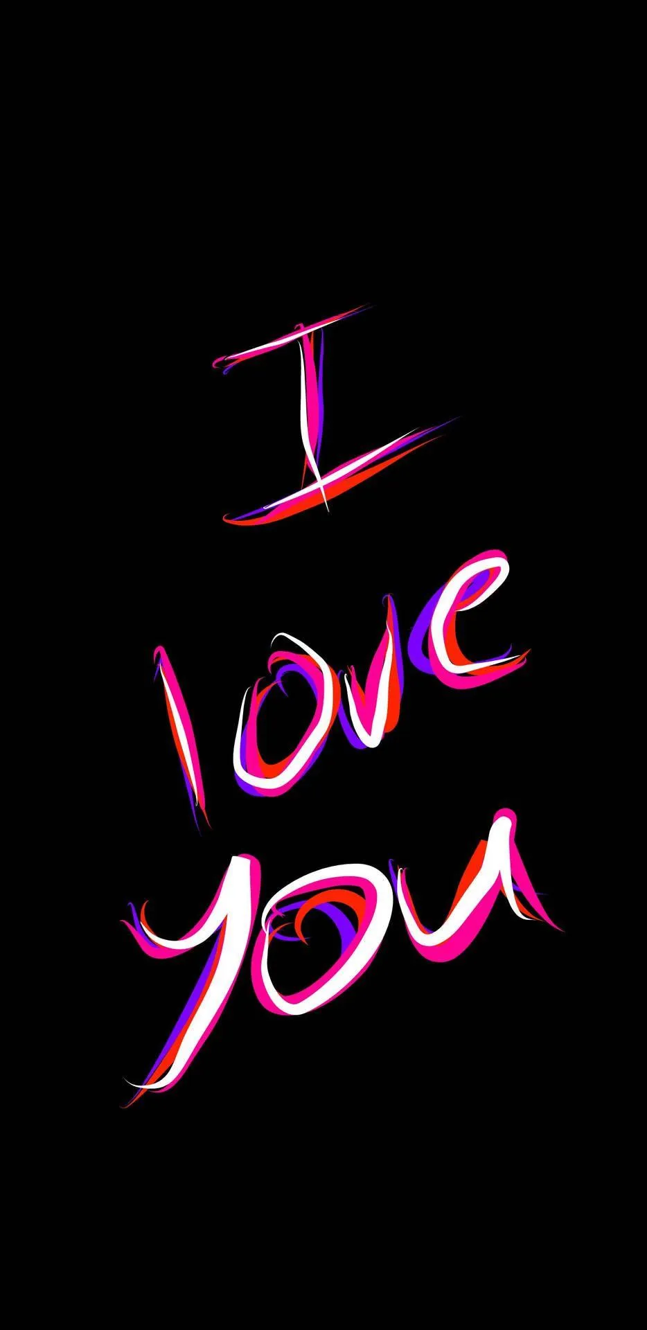 Romantic I Love You Message with Passionate Glow Wallpaper