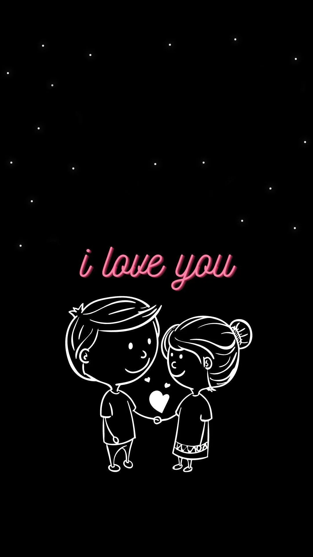 Romantic Love Illustration of a Couple Sharing Affection