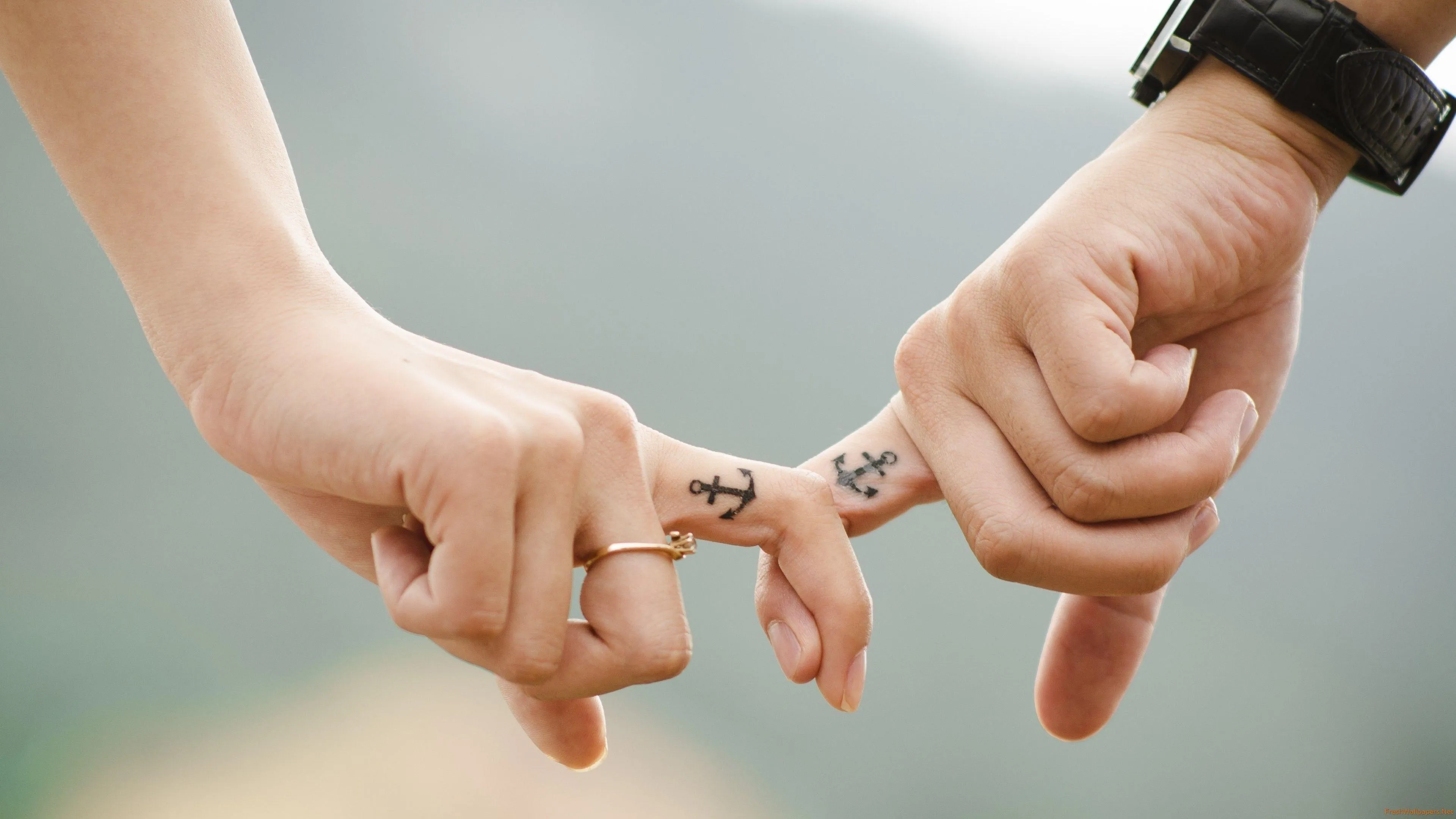 Romantic Pinky Promise of Endless Affection Wallpaper