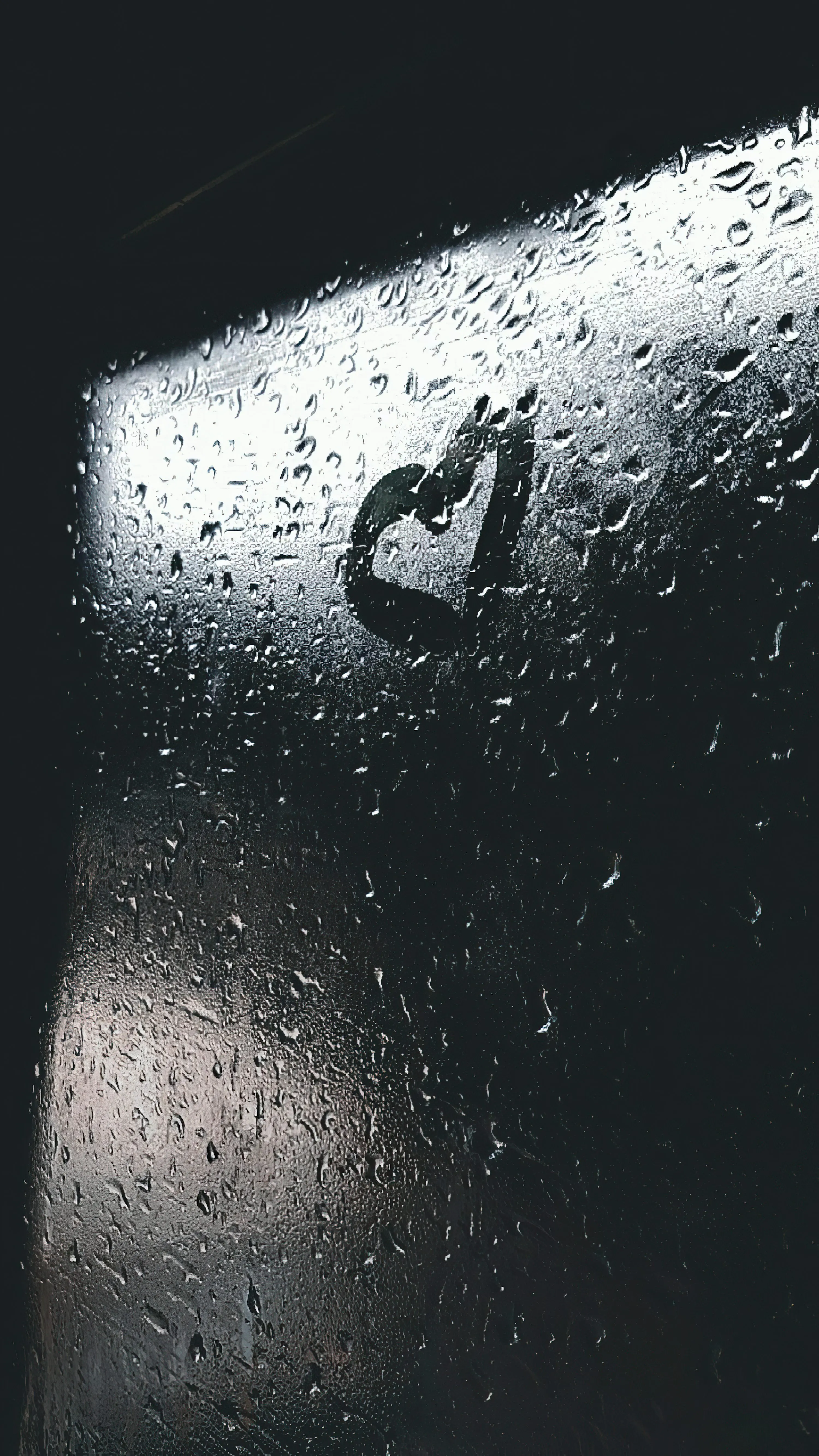Romantic Raindrop Heart Symbol on Window Glass Wallpaper