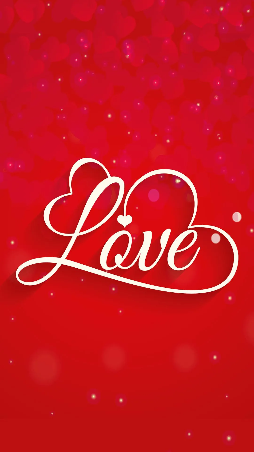 Romantic Red Background with Elegant Love Text Wallpaper