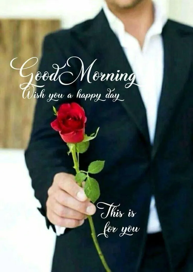 Rose and a Man in Suit Say Have a Good Morningimage