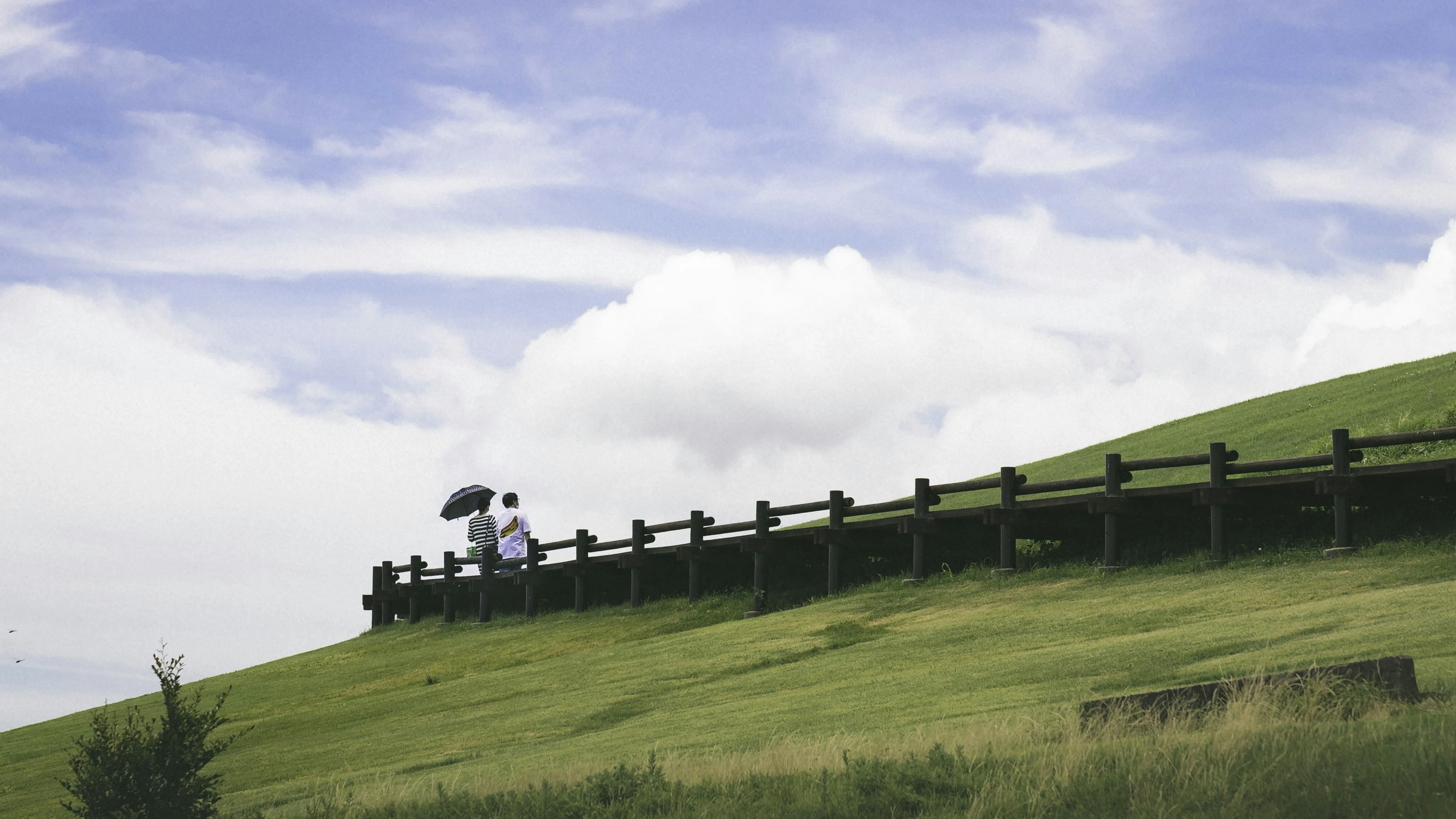 Serene Green Landscape Reflecting Peaceful Love Wallpaper