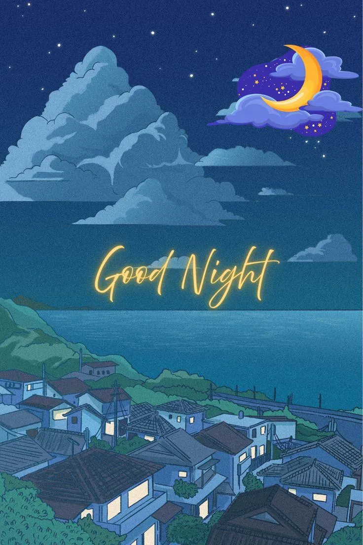 Serene Sea and Sky with Moon Calm Your Early Thoughts