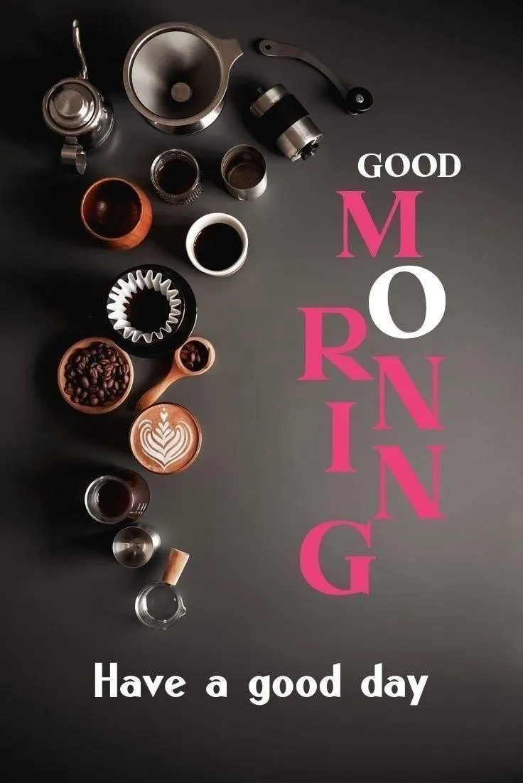 Simple Black Card Wishing a Great Positive Morning