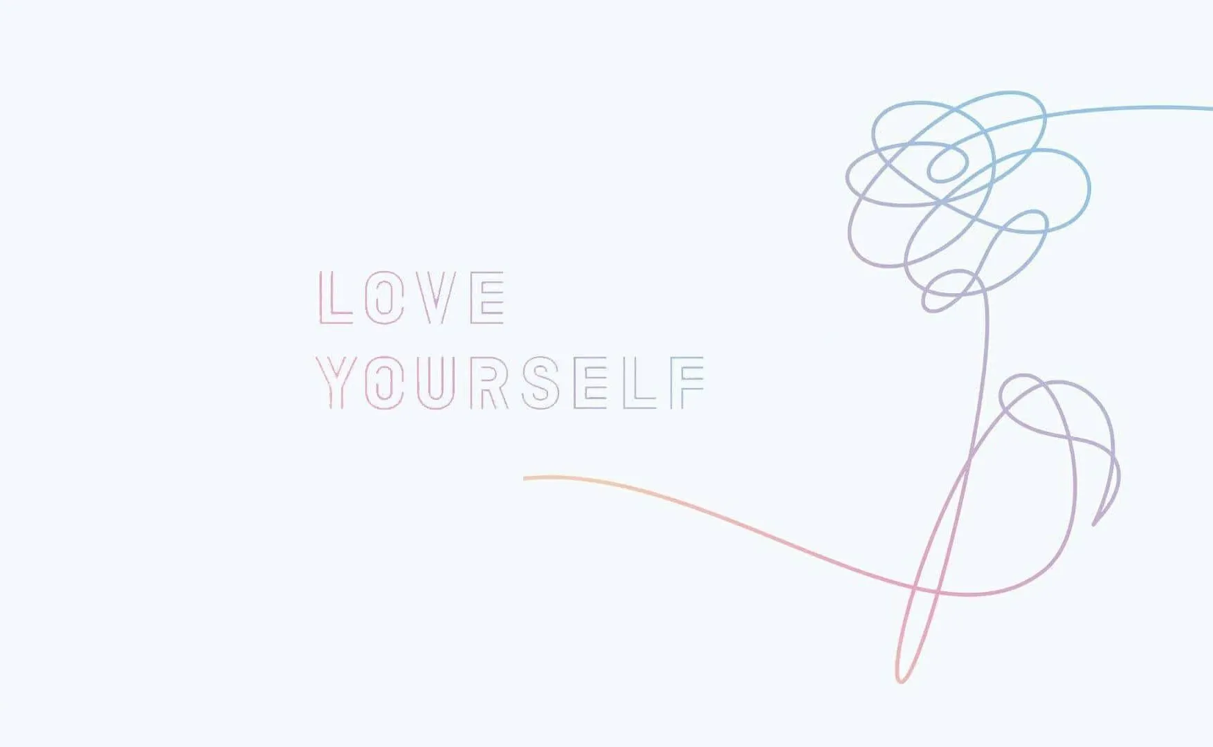 Simple Love Yourself Card with Delicate Design Wallpaper