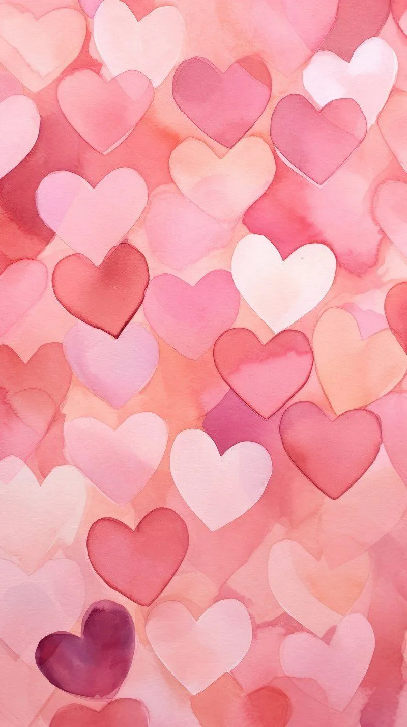 Soft Overlapping Pink Hearts of Timeless Romance Wallpaper