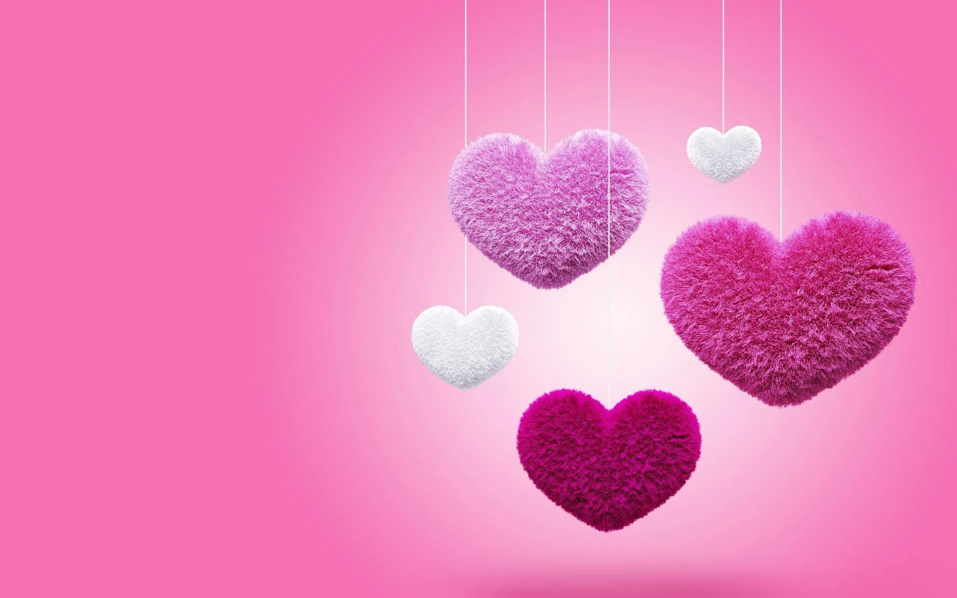 Soft Pink Hearts Showing Tenderness and Passion Image