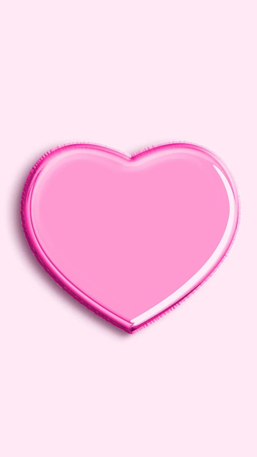 Soft Polished Pink Heart Displaying Sweet Feelings of Care