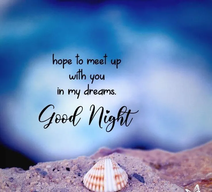 Soft Sky with Heart Text Saying Peaceful Good Night