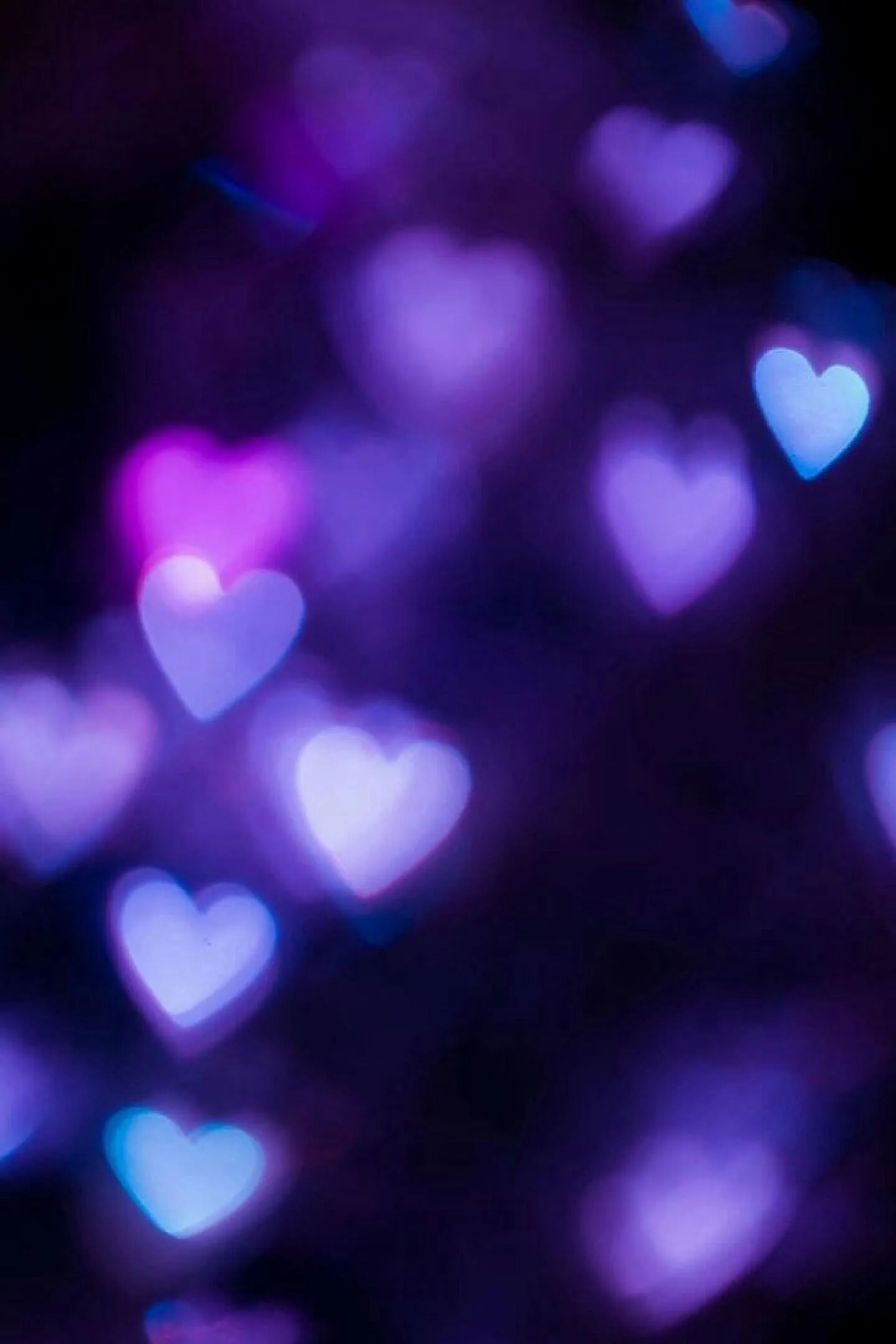 Striking Purple Hearts Romantic Background for Wallpaper