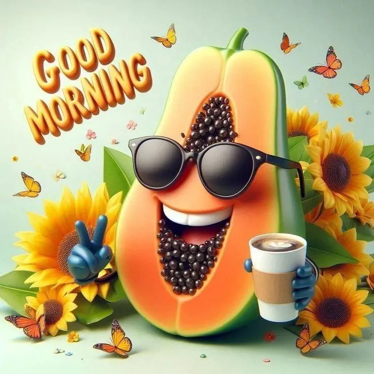Sunglass Emoji with Coffee and Smiley Greeting Wallpaper