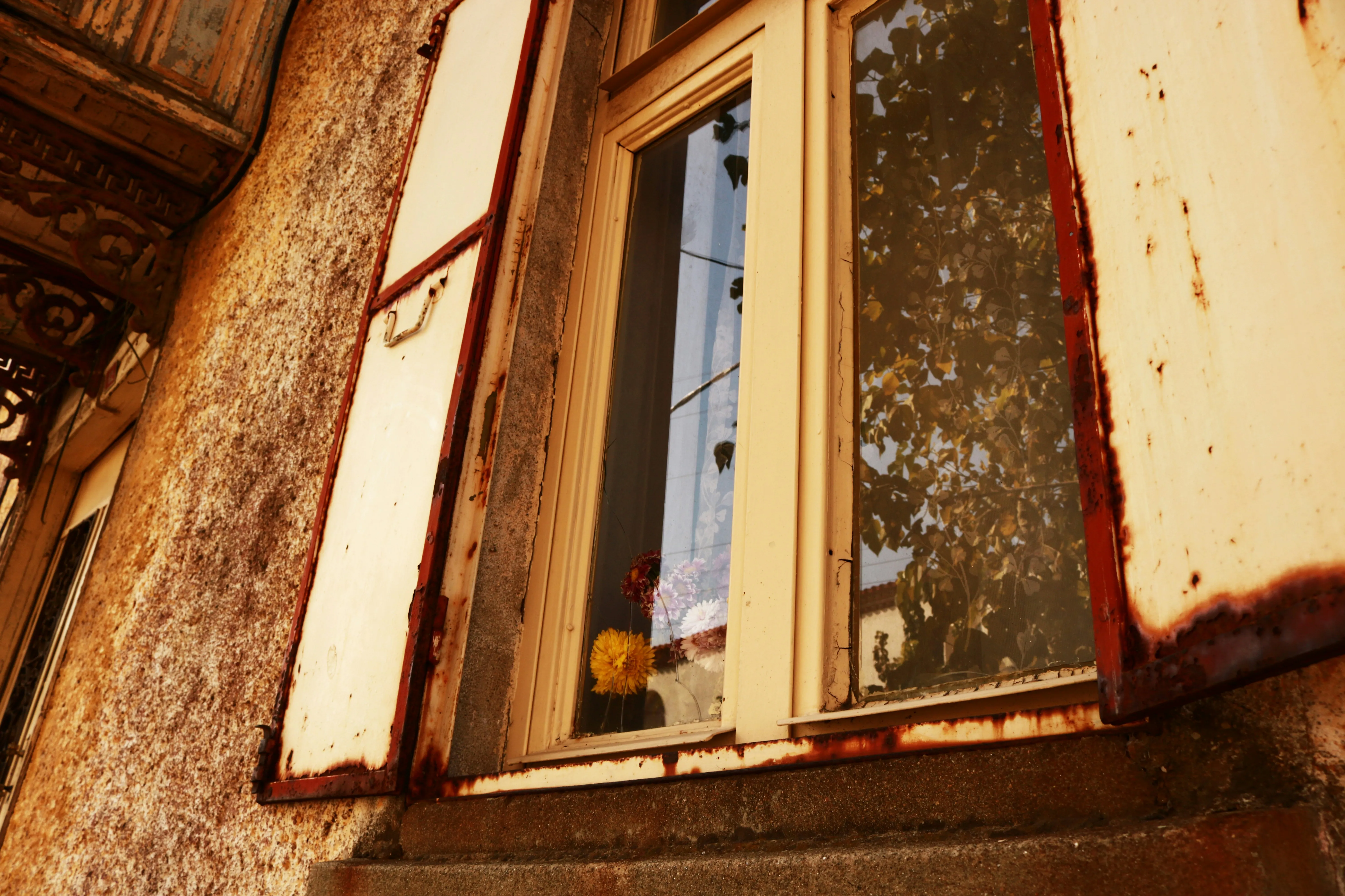 Sunlit Window Frame Reflecting Memories and Warmth Wallpaper