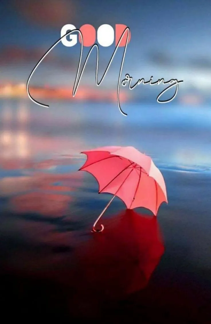 Sunset Over Mountain with Calm Peaceful Good Morning