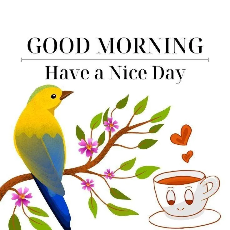 Tea and Flowers with Joyful Good Morning Wishes Wallpaper
