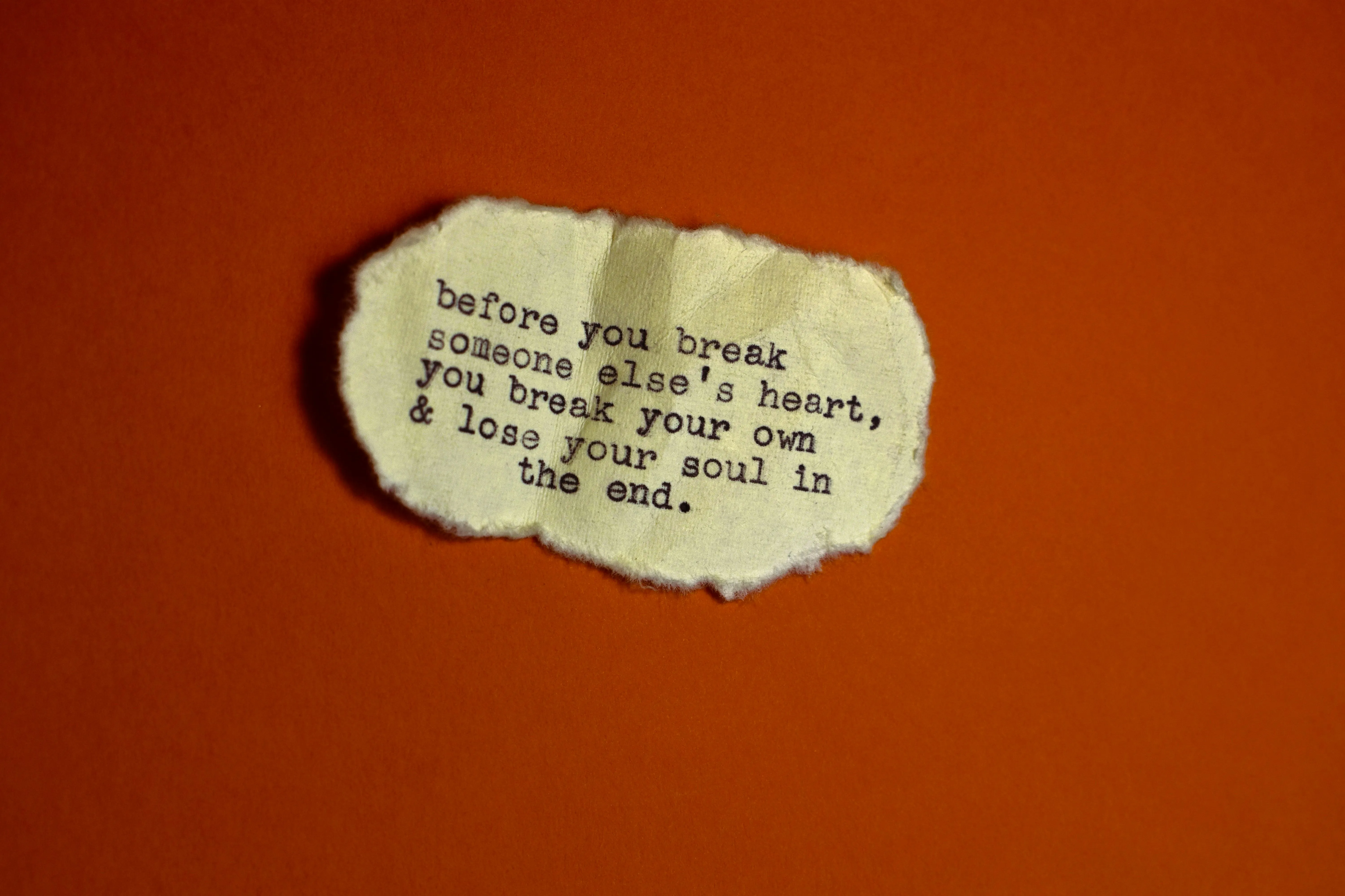 Torn Paper Message Expressing Meaningful Feelings Wallpaper