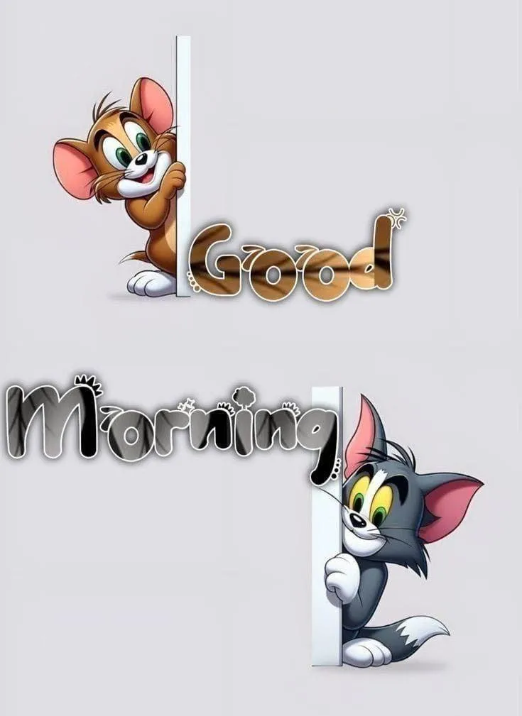 Vertical Floral Text Design with Elegant Good Morning