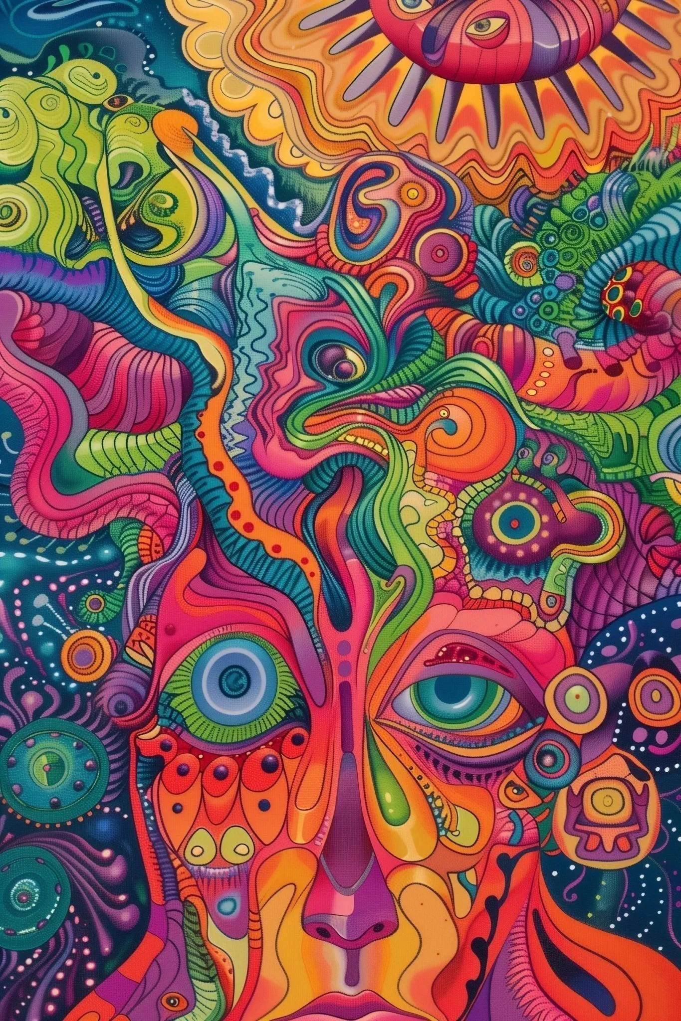 Vibrant Artistic Pattern Representing Pure Love Wallpaper