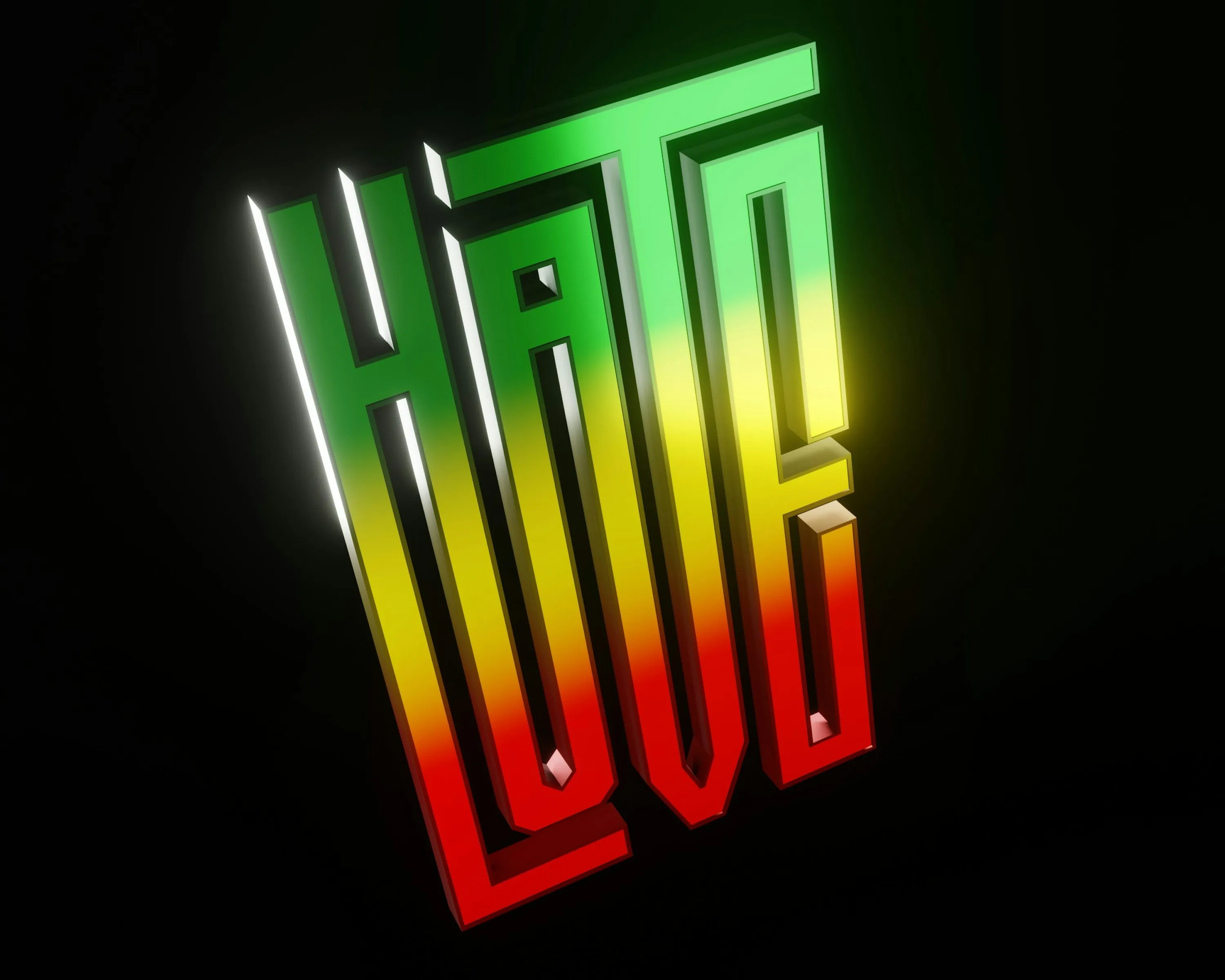 Vibrant Neon Love Sign Glowing in the Dark Wallpaper