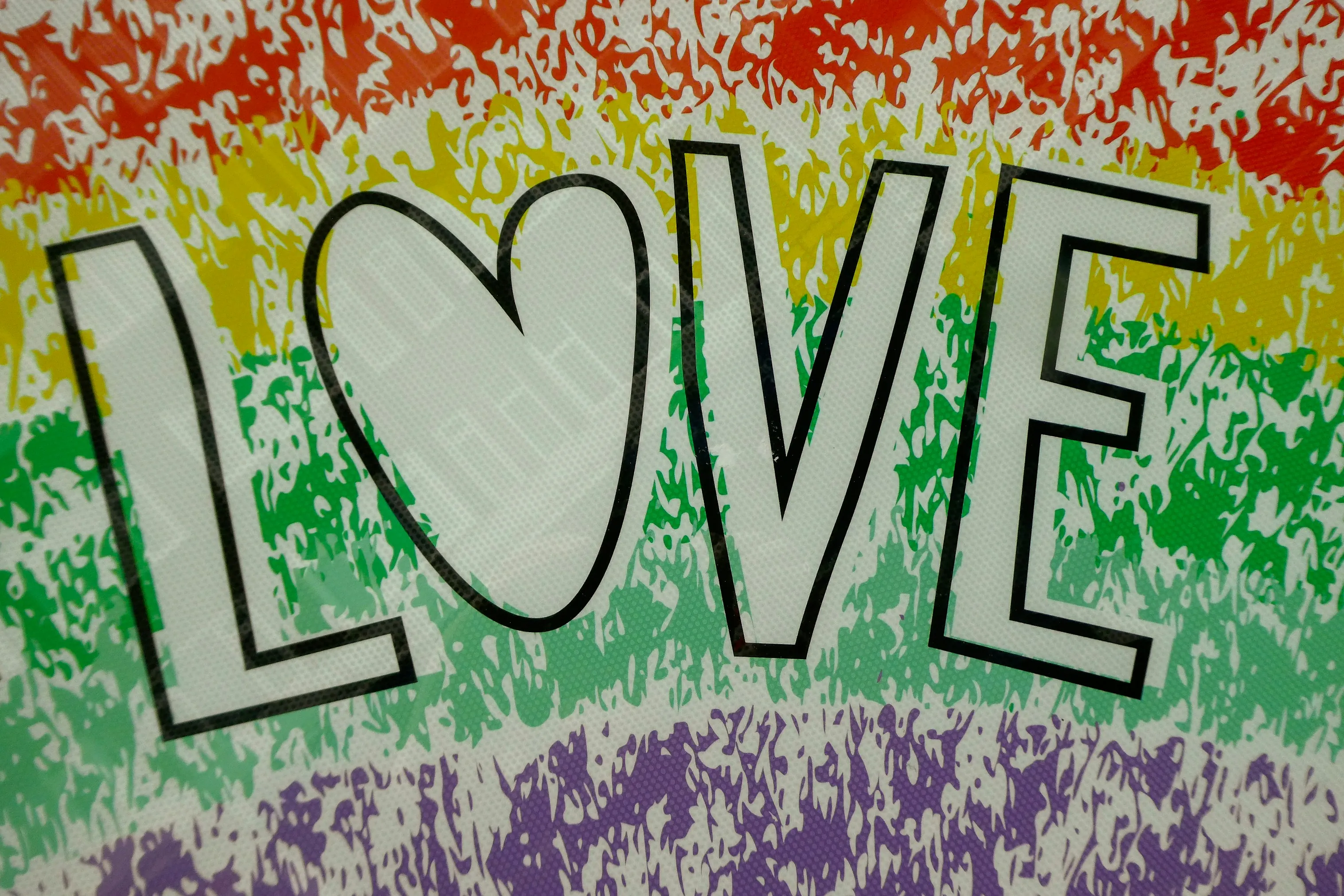 Vibrant Street Art Spelling the Word of True Love Wallpaper