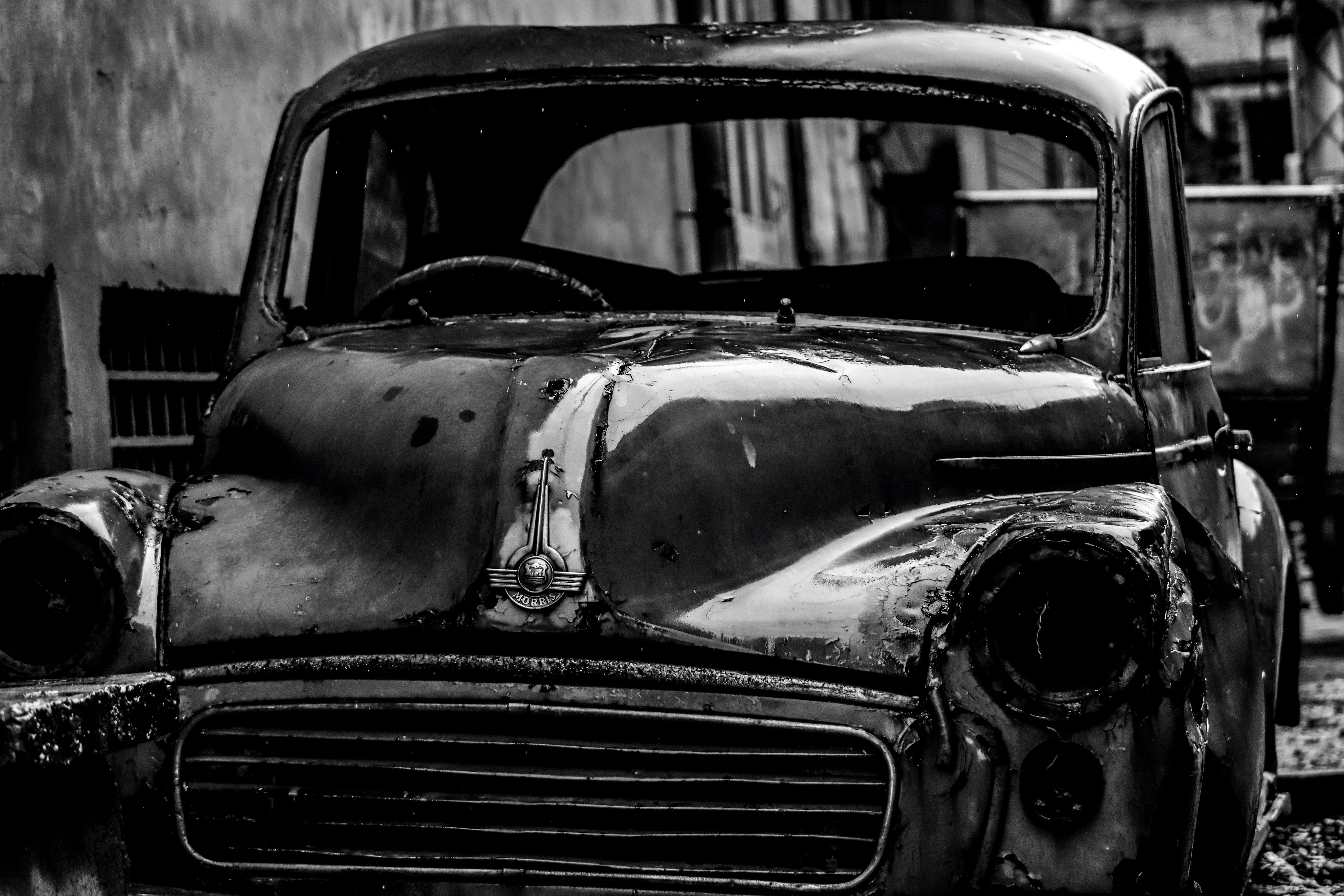 Vintage Abandoned Car Symbolizing Forgotten Love Wallpaper