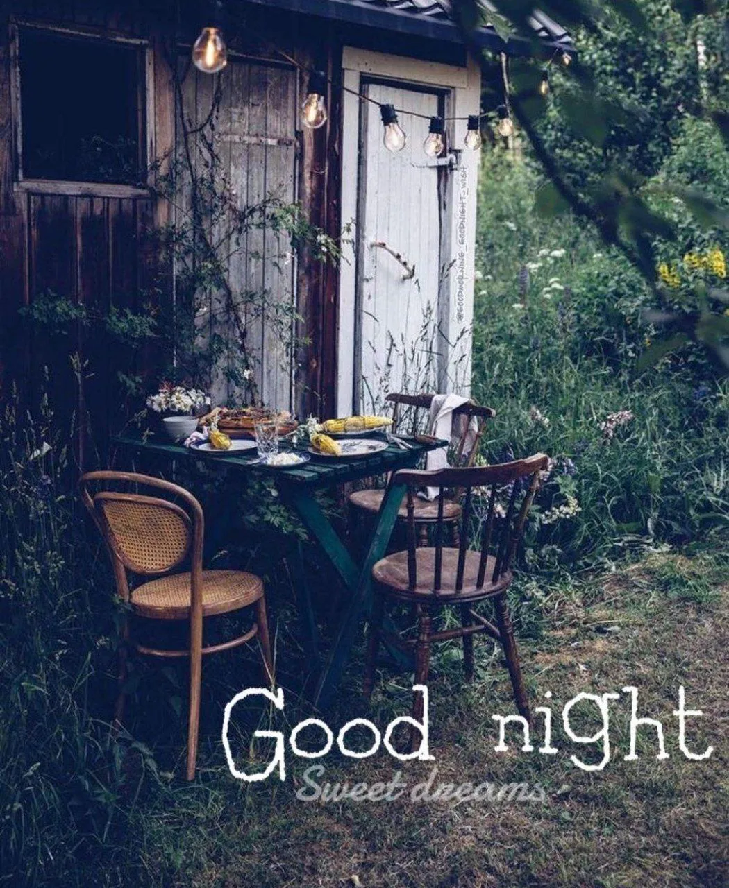 Vintage Lantern Wishing You a Peaceful Good Night Image