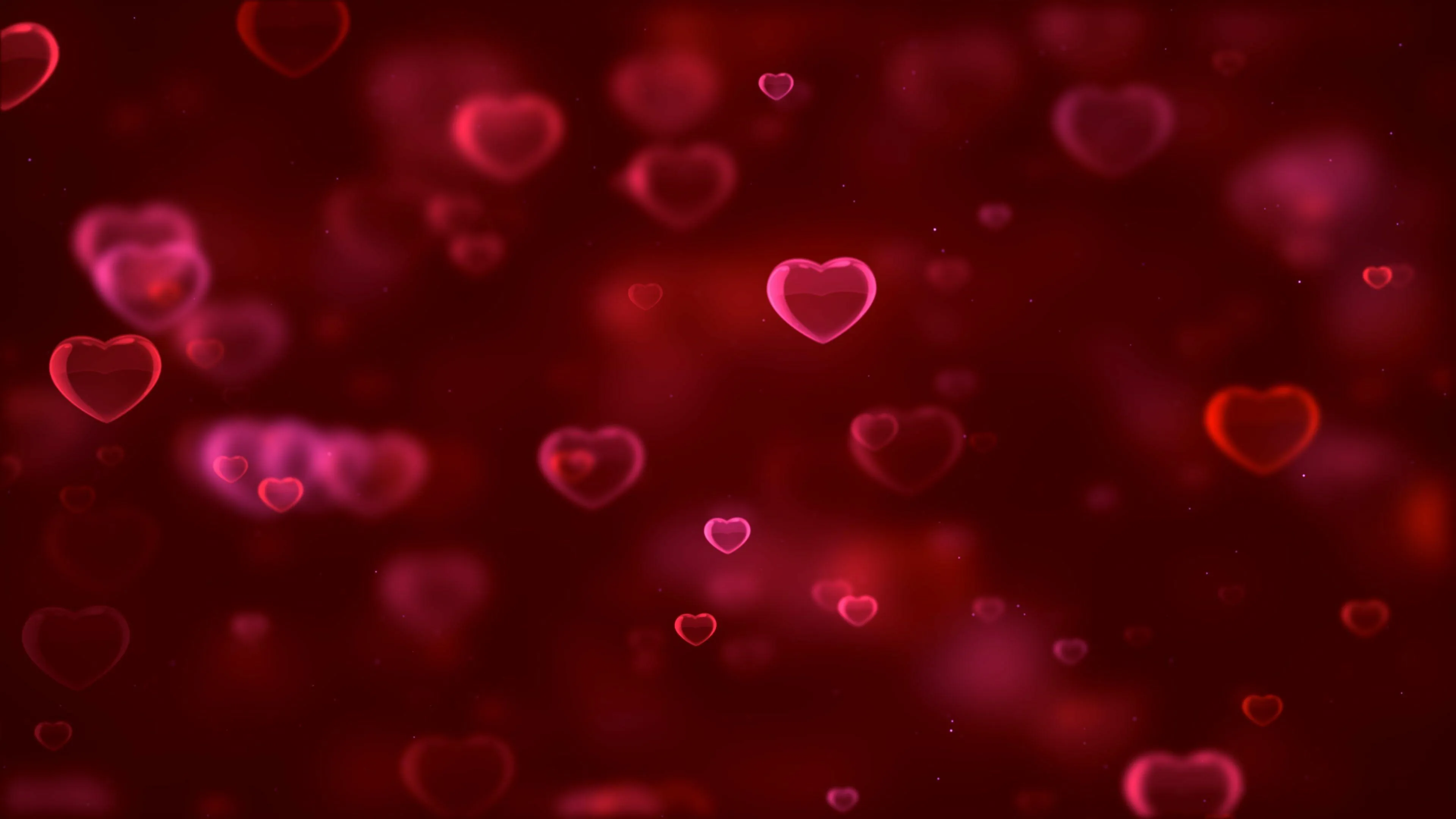 Wallpaper of Glowing Red Bokeh Lights Symbolizing Passion