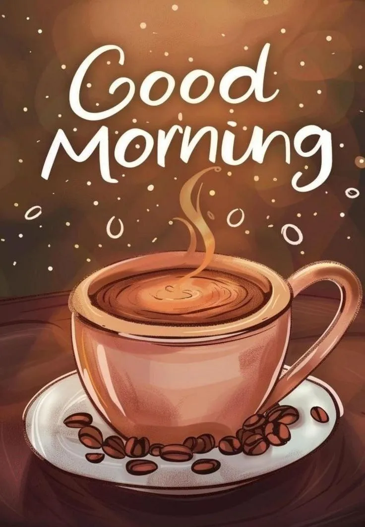 Warm Coffee with Love Heart Message to Start Your Day