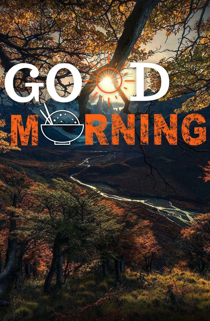 Warm Glow with Good Morning Message of Strength and Peace