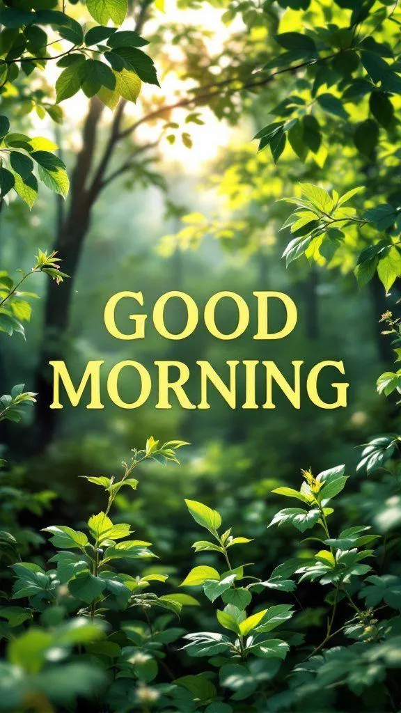 Welcome a Fresh Day Surrounded By Green Morning Energy