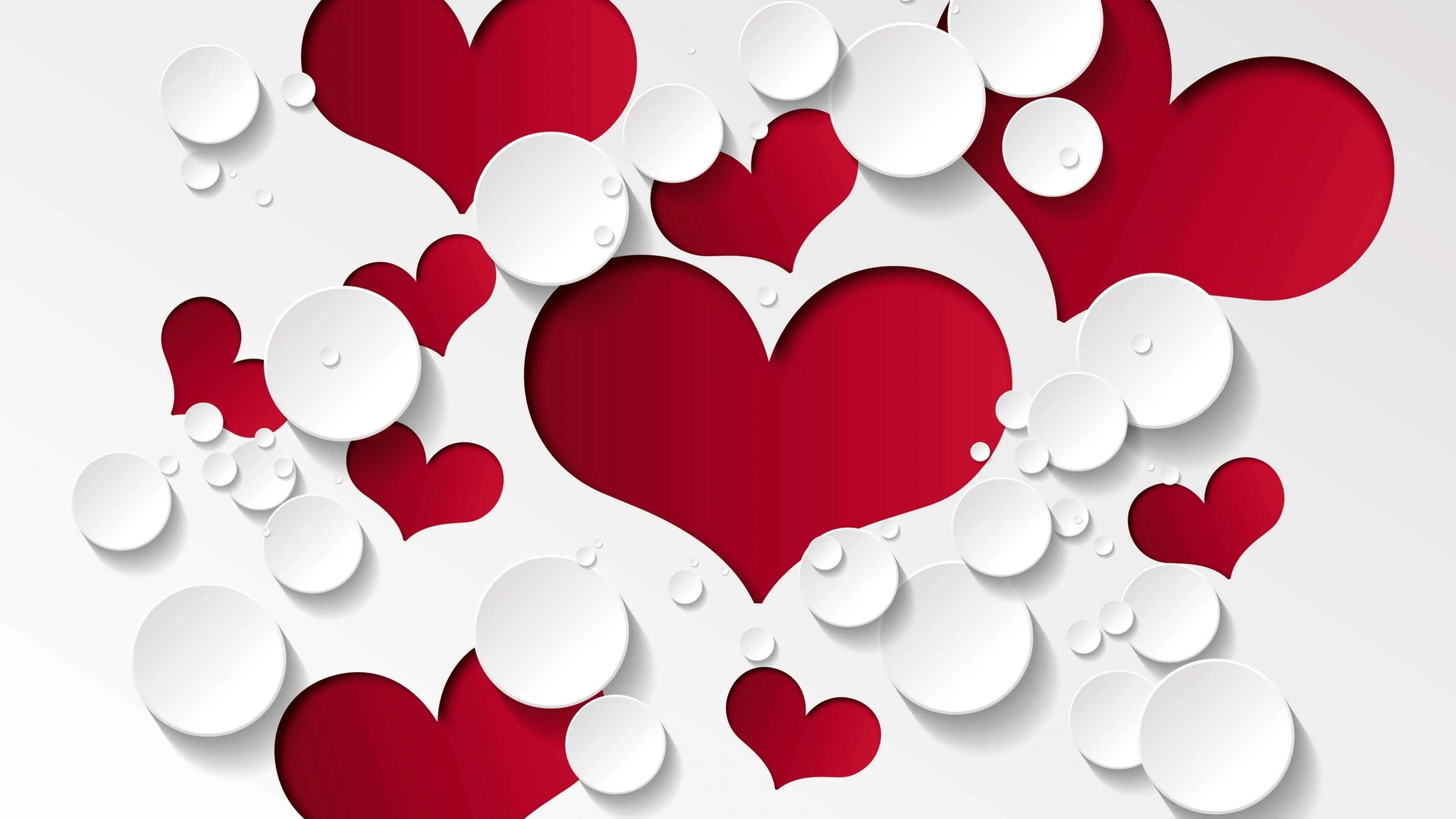 White Background With Red Hearts Of Pure Love Image