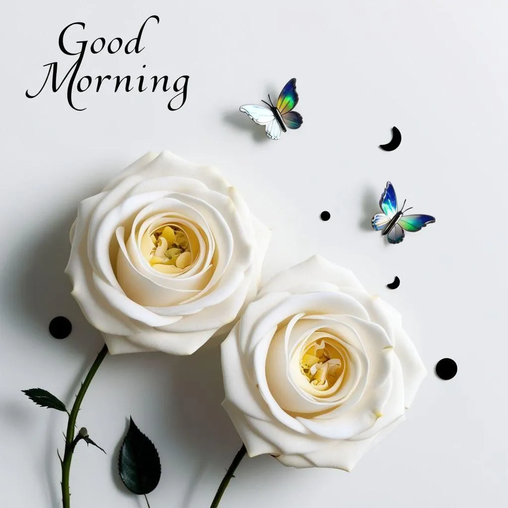 White Rose with Greenery for Gentle Morning Inspiration