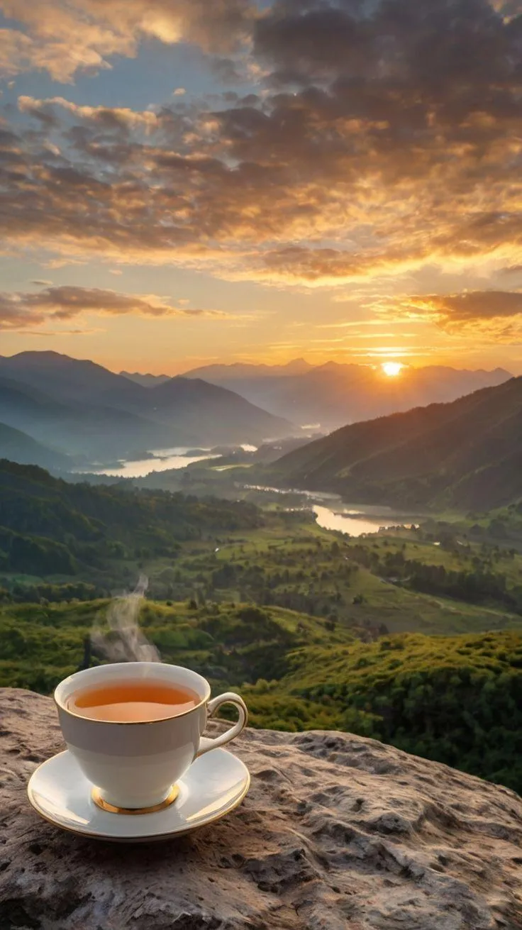 Winding Road Through Forest At Sunrise for a New Morning