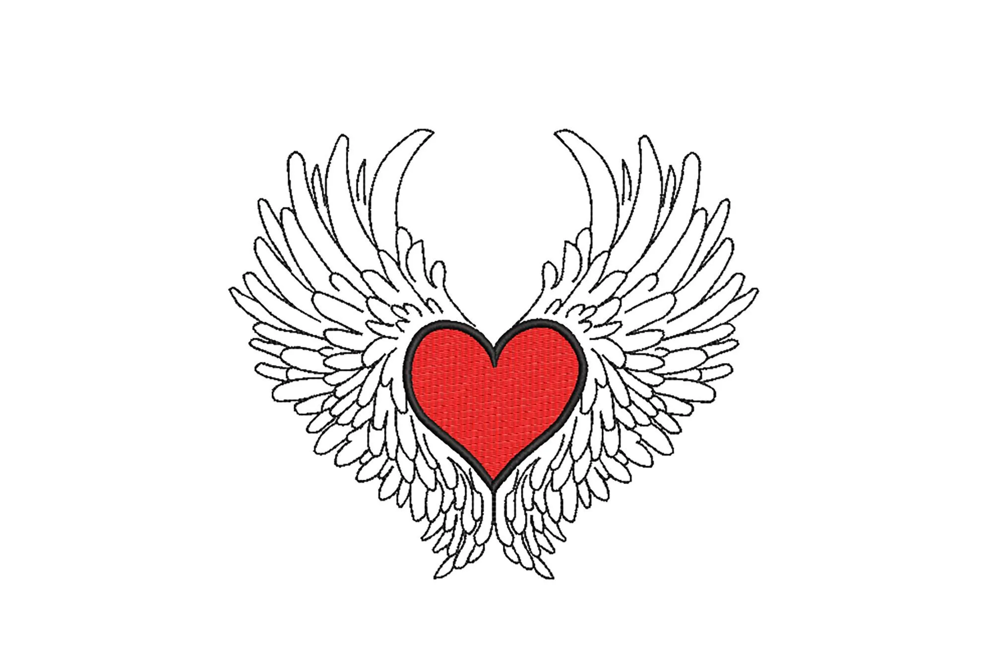 Winged Red Heart Signifying Strength of Emotion Image