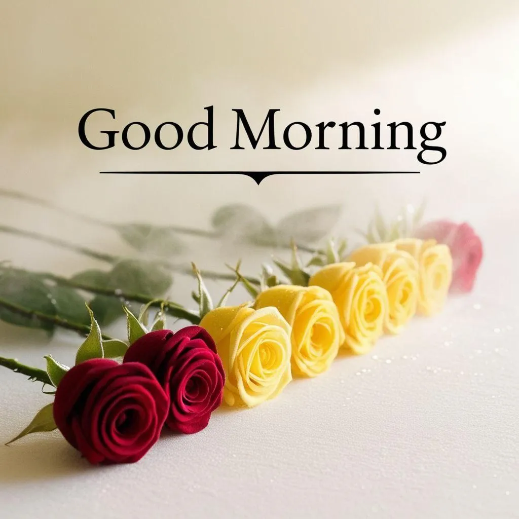 Yellow and Red Roses with Soft Gradient Background