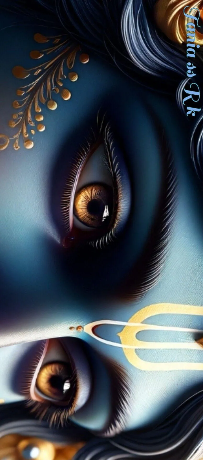 Divine Eye of Lord Krishna with Shining Download Wallpaper