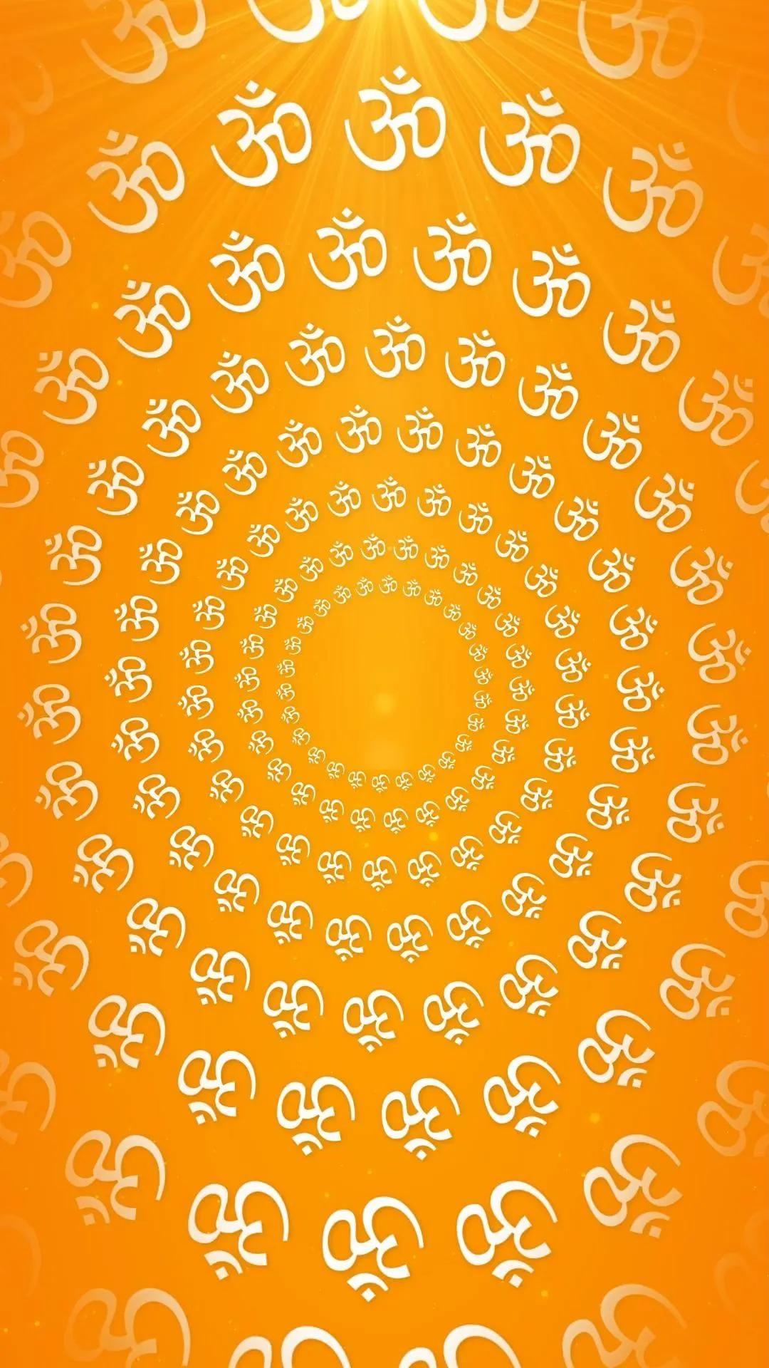 Sacred Golden Om Symbol Pattern with Divine Aura Glow